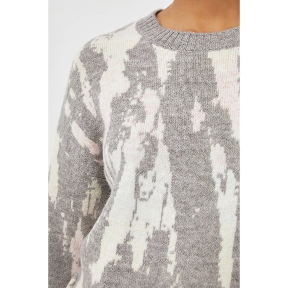 Rails Virgo Crewneck Wool Blend Sweater in Grey Tie Dye Size Large - Picture 4 of 11